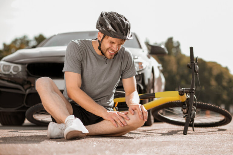 man who has fallen and injured himself